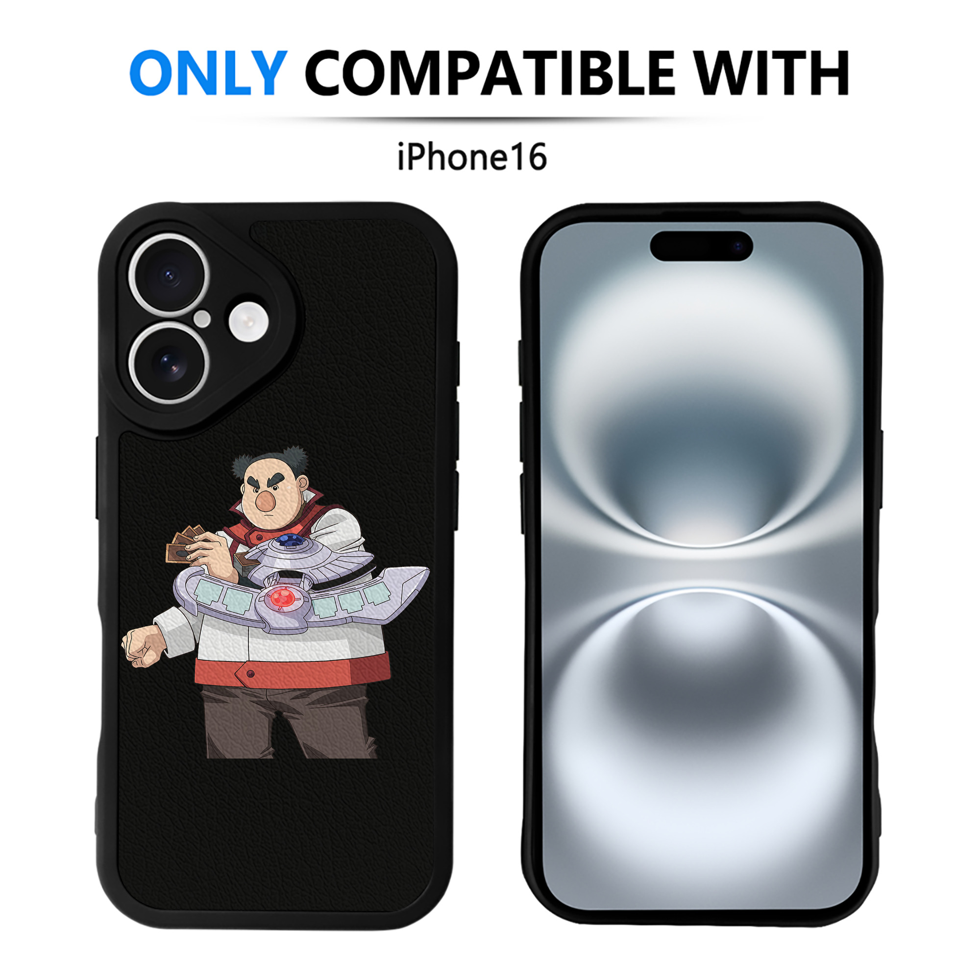 （画像用） 遊☆戯☆王 Yu-Gi-Oh! 【iPhone 16シリーズ対応】シリコンスマホケース（レザー調） 材質：シリコン